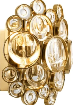 Casa Padrino Luxus Wandleuchte Gold 24 x 13 x H. 21 cm - Designer Wohnzimmermöbel