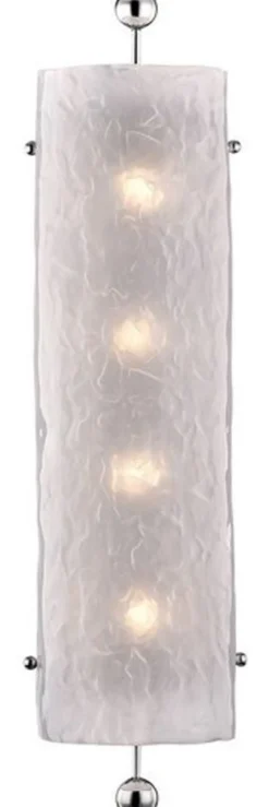Casa Padrino Luxus Wandleuchte Silber / Weiß 15,9 x 12 x H. 68,6 cm - Hotel & Restaurant Wandlampe - Luxus Qualität