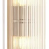 Casa Padrino Luxus Wandleuchte Silber 18,5 x 15 x H. 53,5 cm - Elegante Metall Wandlampe mit Glas Lampenschirm - Luxus Kollektion
