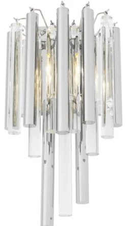 Casa Padrino Luxus Wandleuchte / Wandlampe Silber 23 x 14,5 x H. 42 cm - Hotel Restaurant Kollektion