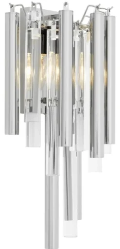Casa Padrino Luxus Wandleuchte / Wandlampe Silber 23 x 14,5 x H. 42 cm - Hotel Restaurant Kollektion