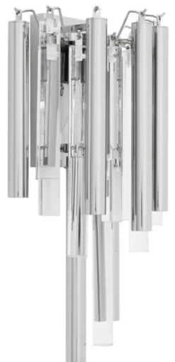 Casa Padrino Luxus Wandleuchte / Wandlampe Silber 23 x 14,5 x H. 42 cm - Hotel Restaurant Kollektion