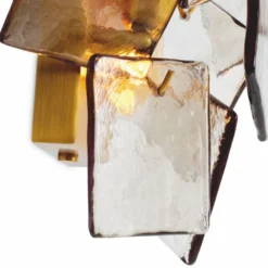 Casa Padrino Luxus Wandleuchte Antik Messing / Grau 35,5 cm - Luxus Qualität