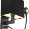 Casa Padrino Luxus Wandleuchte Bronze / Schwarz 19,5 x 17 x H. 32 cm - Hotel Wandlampe