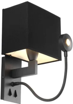 Casa Padrino Luxus Wandleuchte Bronze / Schwarz 19,5 x 17 x H. 32 cm - Hotel Wandlampe