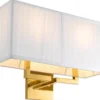 Casa Padrino Luxus Wandleuchte Gold 36 x 13,5 x H. 27 cm - Wohnzimmer Wandlampe