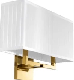 Casa Padrino Luxus Wandleuchte Gold 36 x 13,5 x H. 27 cm - Wohnzimmer Wandlampe