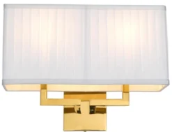 Casa Padrino Luxus Wandleuchte Gold 36 x 13,5 x H. 27 cm - Wohnzimmer Wandlampe