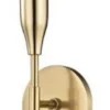 Casa Padrino Luxus Wandleuchte Antik Messing 12,1 x 8,9 x H. 59,7 cm - Wohnzimmer Wandlampe