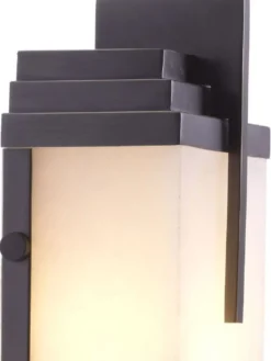 Casa Padrino Luxus Wandleuchte Bronze / Alabaster 10,5 x 8,5 x H. 51 cm - Wandlampe mit Alabaster Lampenschirm - Luxus Leuchten