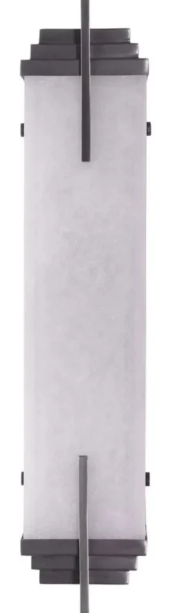 Casa Padrino Luxus Wandleuchte Bronze / Alabaster 10,5 x 8,5 x H. 51 cm - Wandlampe mit Alabaster Lampenschirm - Luxus Leuchten