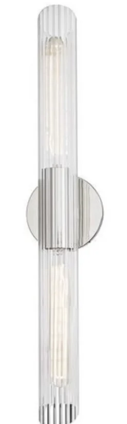 Casa Padrino Luxus Wandleuchte Silber 12,1 x 8,9 x H. 62,9 cm - Wohnzimmer Wandlampe