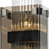 Casa Padrino Luxus Wandleuchte Silber / Dunkelbronze 20,3 x 14 x H. 35,6 cm - Hotel & Restaurant Wandlampe