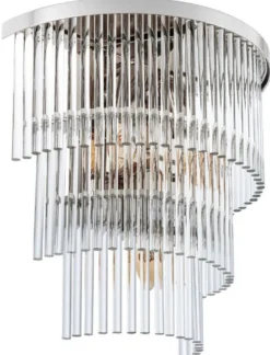 Casa Padrino Luxus Wandleuchte Silber 33 x 17 x H. 32,5 cm - Wohnzimmer Wandleuchte - Hotel Wandleuchte - Luxus Kollektion