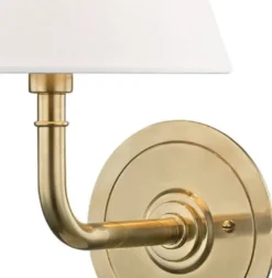 Casa Padrino Luxus Wandleuchte Antik Messing / Weiß 20,3 x 24,1 x H. 28,6 cm - Hotel & Restaurant Wandlampe