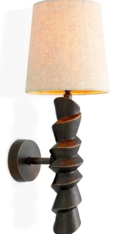 Casa Padrino Luxus Wandleuchte Bronze Finish B. 14,5 cm x T. 17 cm x H. 41,5 cm