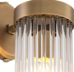 Casa Padrino Luxus Wandleuchte Antik Messingfarben 12 x 17 x H. 30 cm - Elegante Wandlampe im Retro Stil - Luxus Kollektion