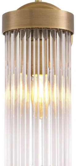 Casa Padrino Luxus Wandleuchte Antik Messingfarben 12 x 17 x H. 30 cm - Elegante Wandlampe im Retro Stil - Luxus Kollektion