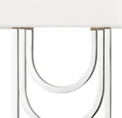 Casa Padrino Luxus Wandleuchte Silber / Weiß 20,3 x 9,5 x H. 34,3 cm - Designer Wandlampe mit Lampenschirm