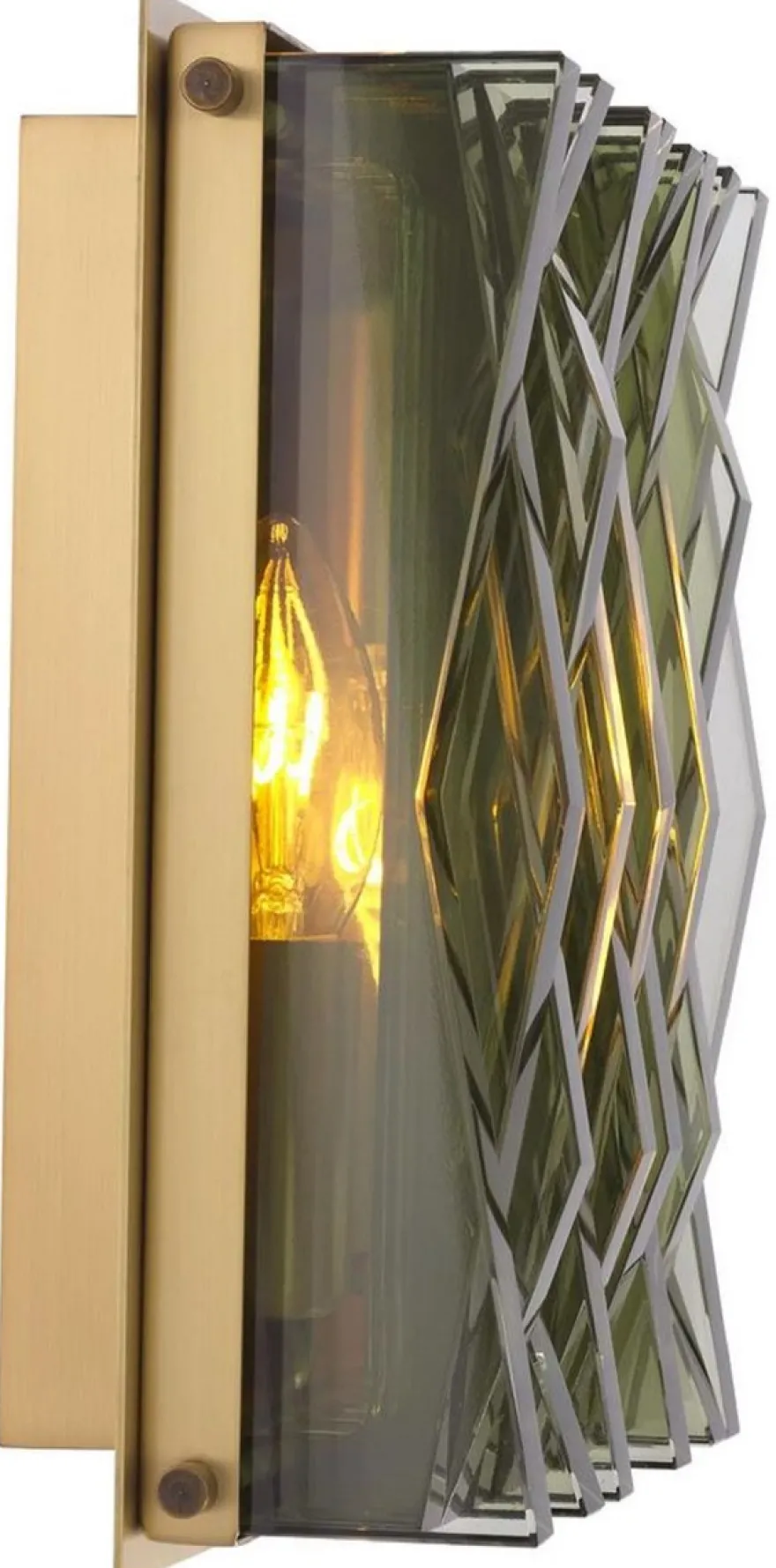 Casa Padrino Luxus Wandleuchte Antik Messingfarben / Grün 24 x 9 x H. 24 cm - Elegante Metall Wandlampe mit Glas Lampenschirm - Luxus Leuchten