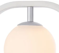 Casa Padrino Luxus Wandleuchte Weiß / Silber 17,8 x 11 x H. 25 cm - Wohnzimmer Wandlampe