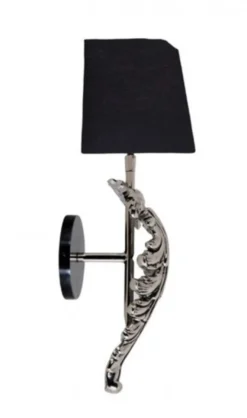Casa Padrino Luxus Wandleuchte Nickel - Luxus Qualität
