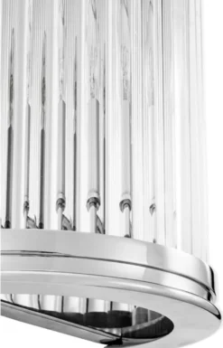 Casa Padrino Luxus Wandleuchte Silber 21 x 11 x H. 31,5 cm - Designer Hotel Restaurant Möbel