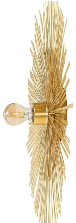 Casa Padrino Luxus Wandleuchte Ø 60 cm - Runde Messing Wandlampe - Hotel & Restaurant Wandleuchte - Luxus Kollektion