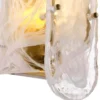 Casa Padrino Luxus Wandleuchte Antik Messing 18 x 15,5 x H. 40,5 cm - Wohnzimmer Wandlampe mit handgefertigtem Glas Lampenschirm - Luxus Leuchten - Luxus Interior - Luxus Möbel