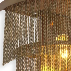 Casa Padrino Luxus Wandleuchte Antik Messing 33 x 16 x H. 32,5 cm - Halbrunde Edelstahl Wandlampe - Luxus Wohnzimmer Wandleuchten - Luxus Qualität