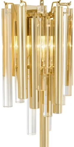Casa Padrino Luxus Wandleuchte / Wandlampe Gold 23 x 14,5 x H. 42 cm - Hotel Restaurant Kollektion