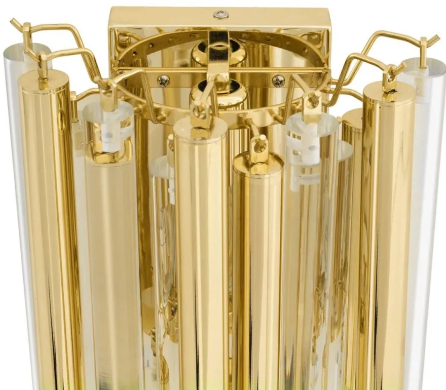 Casa Padrino Luxus Wandleuchte / Wandlampe Gold 23 x 14,5 x H. 42 cm - Hotel Restaurant Kollektion