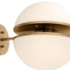 Casa Padrino Luxus Wandleuchte Antik Messingfarben / Weiß 30 x 40 x H. 30 cm - Hotel & Restaurant Lampe