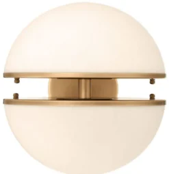 Casa Padrino Luxus Wandleuchte Antik Messingfarben / Weiß 30 x 40 x H. 30 cm - Hotel & Restaurant Lampe