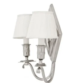Casa Padrino Luxus Wandleuchte Nickel Durchmesser 30 x 16 x H 37 cm - Luxury Collection
