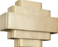 Casa Padrino Luxus Wandleuchte Gold 38 x 12,5 x H. 31 cm - Elegante Wohnzimmer Wandlampe - Wohnzimmer Leuchten