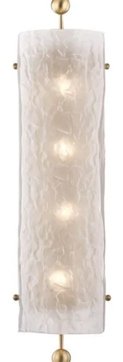 Casa Padrino Luxus Wandleuchte Antik Messing / Weiß 15,9 x 12 x H. 68,6 cm - Hotel & Restaurant Wandlampe - Luxus Qualität