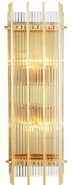 Casa Padrino Luxus Wandleuchte Gold 23 x 12 x H. 65 cm - Hotel Restaurant Möbel
