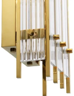Casa Padrino Luxus Wandleuchte Gold 23 x 12 x H. 65 cm - Hotel Restaurant Möbel