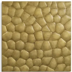 Casa Padrino Luxus Wandrelief Vintage Messing 120 cm - Quadratisches Wandbild mit 3D Effekt - Luxus Wanddeko - Hotel & Büro Deko