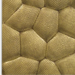 Casa Padrino Luxus Wandrelief Vintage Messing 120 cm - Quadratisches Wandbild mit 3D Effekt - Luxus Wanddeko - Hotel & Büro Deko