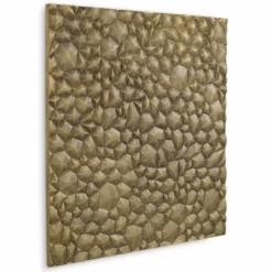 Casa Padrino Luxus Wandrelief Vintage Messing 120 cm - Quadratisches Wandbild mit 3D Effekt - Luxus Wanddeko