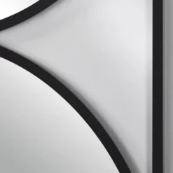 Casa Padrino Luxus Wandspiegel Schwarz 90 cm - Luxus Möbel