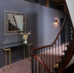 Casa Padrino Luxus Wandspiegel Bronzefarben 90 x 2 x H. 90 cm - Wohnzimmer Spiegel - Schlafzimmer Spiegel - Garderoben Spiegel - Luxus Möbel