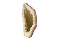 Casa Padrino Luxus Wandspiegel Gold 72 x 5 x H. 85 cm - Wandspiegel mit Rahmen aus natürlichem Quarz und goldfarben getöntem Spiegelglas - Luxus Deko Accessoires