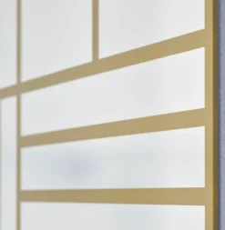 Casa Padrino Luxus Wandspiegel Gold 100 x 2,5 x H. 158 cm - Rechteckiger Spiegel mit Muster - Luxus Möbel