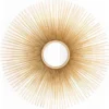 Casa Padrino Luxus Wandspiegel Sonne Gold 80 cm - Runder konvexer Design Spiegel aus Messing