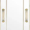 Casa Padrino Luxus Wandspiegel mit Licht Vintage Messingfarben 90 x 13 x H. 140 cm - Luxus Qualität