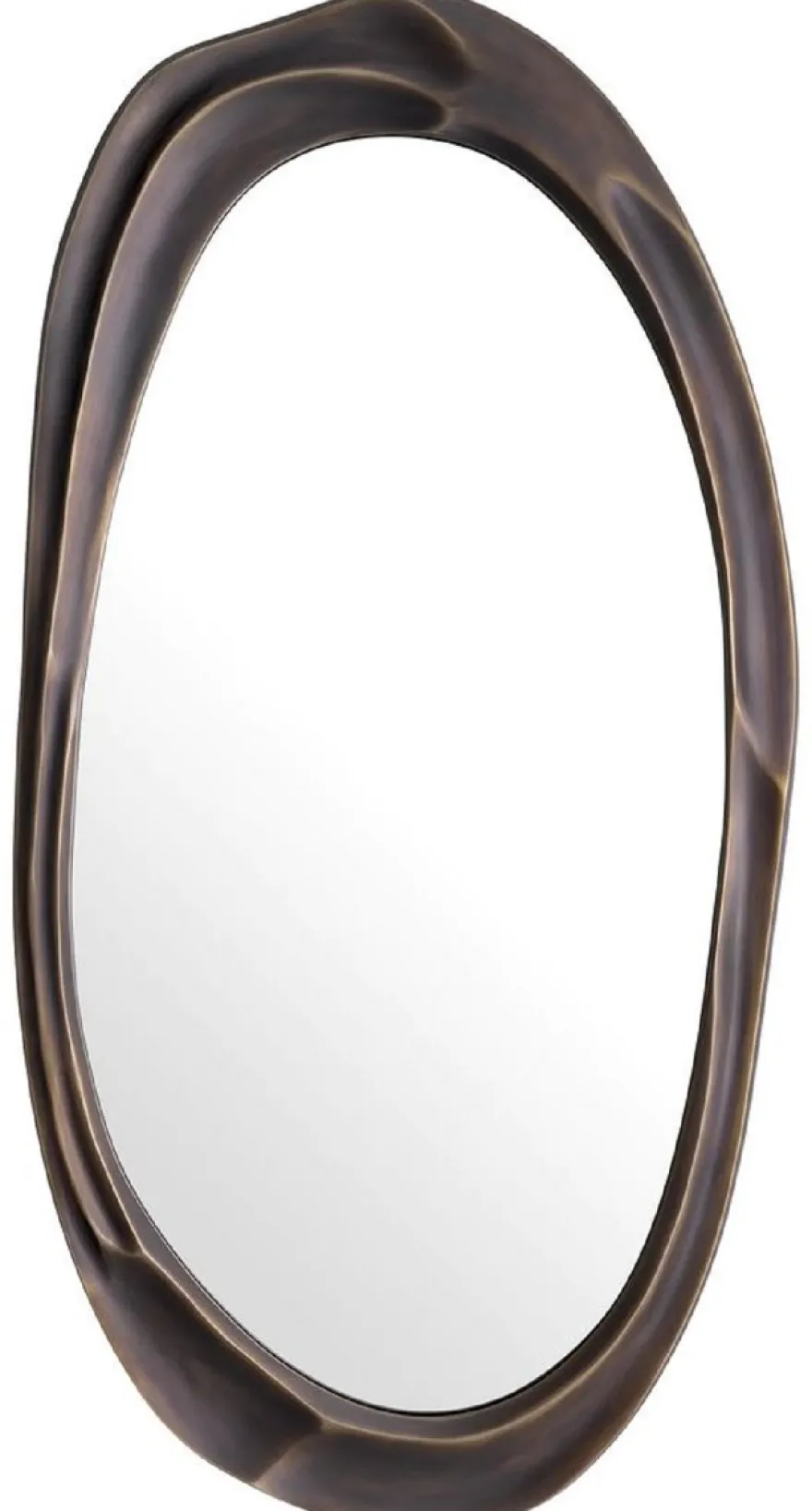 Casa Padrino Luxus Wandspiegel Bronze 54 x 4 x H. 107 cm - Aluminium Wohnzimmer Spiegel - Schlafzimmer Spiegel - Garderoben Spiegel - Luxus Möbel - Luxus Interior
