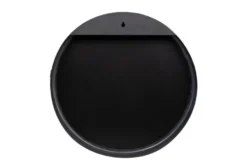 Casa Padrino Luxus Wandspiegel Schwarz Ø 40 cm - Runder Wandspiegel Dott mit schwarz pulverbeschichtetem Edelstahlrahmen - Luxus Deko Accessoires